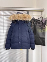 Manteau d'hiver de style classique de haute qualité, chaud, coupe-vent, véritable fourrure de coyote, parka canadienne pour homme, duvet d'oie