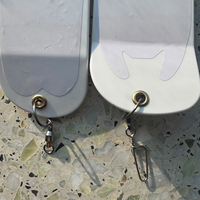 Plaque de plongée pour la pêche à la traîne, en ABS blanc, pour bateau, pêche en haute mer du saumon et de la truite, kit d'accessoires de contrôle de la profondeur