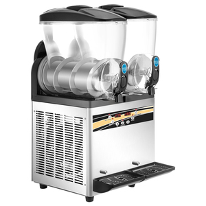 Máquina Comercial de Granizados de 2 Tanques, Dispensador de Bebidas Congeladas de 30L, Eléctrica, de Acero Inoxidable para Cafeterías y Fiestas - Product Image 2