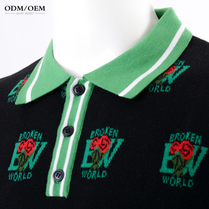 Suéter Personalizado con Logotipo OEM y ODM para Hombre, Jersey de Manga Corta, Tejido Calado, Suéter de Verano para Hombre - Product Image 5