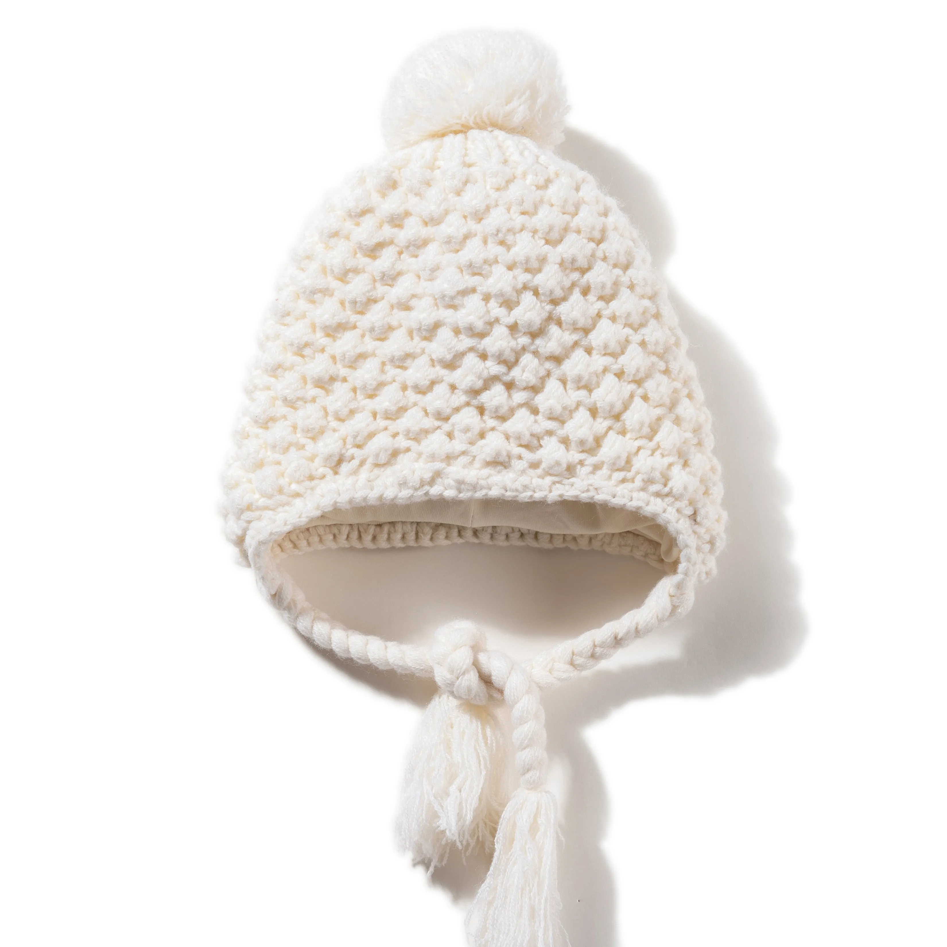 Baby Mädchen Hut Wolle Winter Hüte mit Baumwolle Futter Mode Benutzerdefinierte Kinder Zubehör Gestrickte Hut Kinder Weibliche GEMEINSAMEN