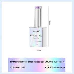 JTING Nouvelle Collection de Vernis Gel Réfléchissant Effet Disco 12 Couleurs – Coffret Unique Effet Laser – Fournitures OEM pour Vernis à Ongles en Gel - Product Image 6