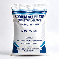Sulfate de sodium anhydre de qualité industrielle 99% (Na2SO4) Poudre cristalline blanche pour la teinture textile et les détergents