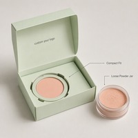 Boîte cadeau rigide vert menthe mat, impression personnalisée pour cosmétiques, maquillage, poudre, beauté, carton pliable à rabat, emballage de luxe