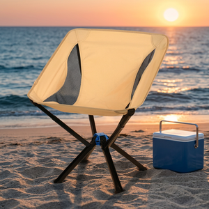 Silla de Pesca Plegable de Aluminio Ligero Personalizada, Silla de Camping con Sombrilla de Apertura Rápida Oxford - Product Image 1