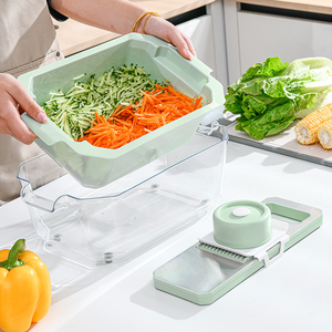Coupe-légumes manuel multifonctionnel réutilisable <span class=keywords><strong>en</strong></span> acier inoxydable, hachoir, <span class=keywords><strong>râpe</strong></span>, <span class=keywords><strong>mandoline</strong></span> - Product Image 2