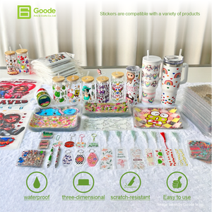 Etiquetas Adhesivas 3D de Alta Viscosidad para Vasos de 16 oz, Diseño de Personajes de Dibujos Animados, Resistentes al Agua, con Protección UV, Venta al Por Mayor - Product Image 4
