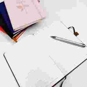 Custom A5 Hardcover Embossed Leather Journal Notebook with Thread Sewing <b>Pen</b> Holder 80 GSM 180 Sheets Premium - Product Image 1