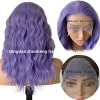 Perruque courte style européen et américain, à raie latérale, bouclée, pour cosplay, haute simulation, naturelle, volumineuse, boucles effet bulles, perruque Lace Front