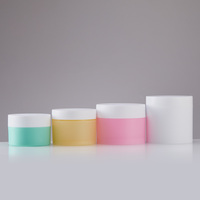 Pot en plastique PP à double paroi pour crème, 100 ml, 200 ml, 300 ml, 400 ml, conteneur cosmétique pour crème visage et soin des cheveux, emballage pour gommage corporel