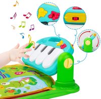 Tapis de jeu musical en peluche pour salle de sport en gros, jouet à pied pour bébé de 0 à 6 mois