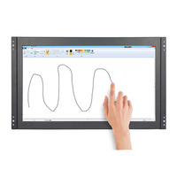 Moniteur tactile 15,6 pouces 12V à fixation murale avec cadre intégré, fonctionnalité tactile