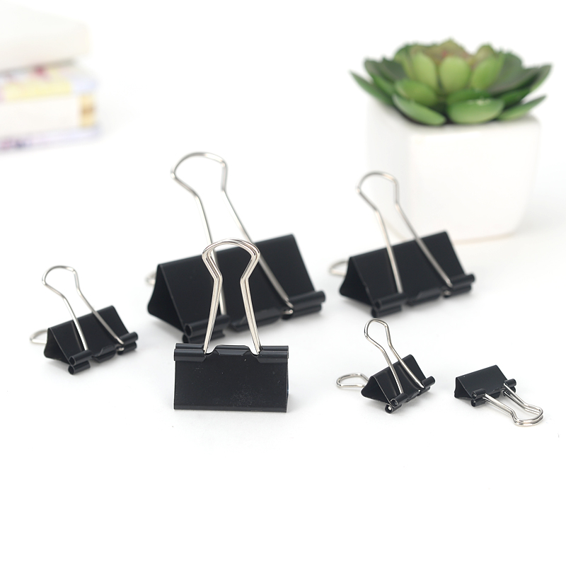 Jetec 500-Piece 0.6 Inch Small Black Binder Clips Bulk - Mini Metal Paper Clamps For Office & School