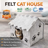 OEM ODM GRS ISO gecertificeerd vlamvertragend vilt huisdierhuis naaldgeponst non-woven milieuvriendelijk kattenhol bed hondenmeubilair