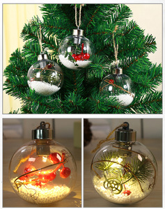 Boules de Noël transparentes à LED, décorations suspendues, décorations de Noël, décorations de mariage <span class=keywords><strong>2022</strong></span> - Product Image 2