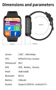 Reloj Inteligente HUANLONG con Llamadas 4G, Navegación GPS, WIFI, Cámara Frontal, Funciones de Fitness, Pantalla de 1.99 Pulgadas, Android, Resistente al Agua IP68, Contesta Llamadas, Control Remoto - Product Image 5