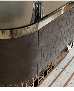 Mobili per la casa soggiorno porta <span class=keywords><strong>tv</strong></span> in marmo con cassetto in pelle con ricamo moderno mobile <span class=keywords><strong>tv</strong></span> - Product Image 2