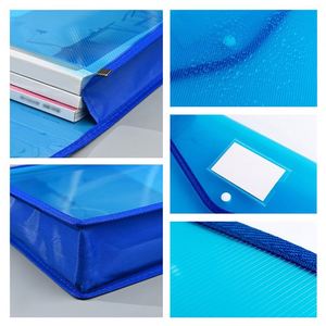 Custom Clear Plastic <b>File</b> Folder Expanding Document Envelope <b>Organizer</b> Waterproof PP Accordion <b>File</b> Pouch with Flap Button - Product Image 2