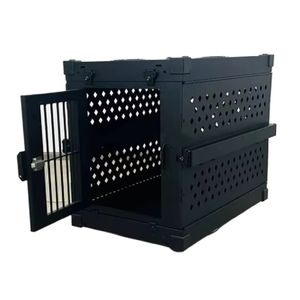 Cages à chiens en métal empilables en gros, cages en aluminium pliables pour animalerie, abri, aéroport, commande en gros, réduction - Product Image 5