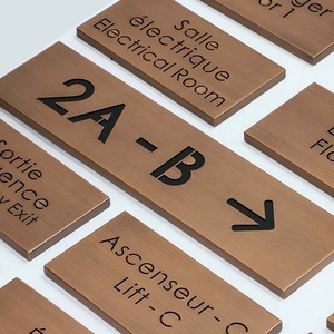 Numeri di porta personalizzati in acciaio inossidabile targa targhette per Hotel disegni numero di camera segno targa porta segni per edificio - Product Image 2