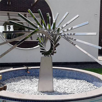 Sculpture cubique moderne en acier inoxydable Statue d'art en métal à vendre statue abstraite en maille métallique personnalisée