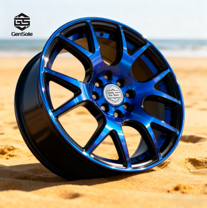 Jantes en alliage forgé chromé 15 <span class=keywords><strong>16</strong></span> <span class=keywords><strong>pouces</strong></span> Finition bleue pour voitures Gensole Marque Garantie 36 mois Compatible avec Mercedes // Audi - Product Image 6