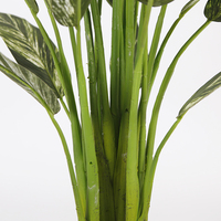 Arbre artificiel Alpinia Zerumbet de 160 cm, plante verte artificielle avec pot en plastique pour la décoration intérieure de la maison et du bureau