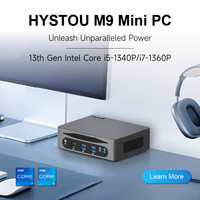 Mini PC de bureau Hystou 13e génération avec processeur I5-1340P, silencieux, fluide, efficace, 8K DP, mini ordinateur domestique, neuf