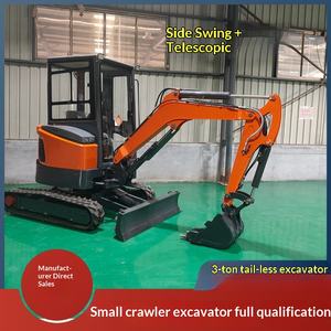 Excavatrice sur chenilles EXPORT ENGINEERING Ht30 à bras télescopique latéral, pelle rétrocaveuse agricole, 3 hydrauliques complets, petite excavatrice - Product Image 1