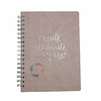 Couverture rembourrée personnalisée planificateur scolaire relié par fil Bloc-notes Livre Composition Agenda Impression Cuir Reliure à spirale à couverture rigide