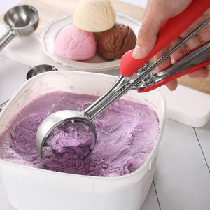 Cucchiaio per gelato, formatore di palline di gelato, cucchiaio per frutta, cucchiaio per ghiaccioli con manico in silicone - Product Image 2