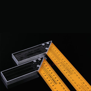 Regla cuadrada de acero pintada de amarillo de 250-300 mm para carpintería y mampostería, herramienta de medición - Product Image 5
