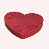 Boîte-cadeau personnalisée en matériaux recyclés pour chocolats de luxe, truffes, cadre photo, emballage rigide en forme de cœur