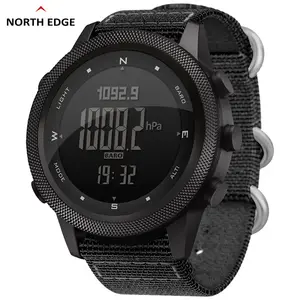 North Edge Apache46 Outdoor Smar twatch 2024 50 M wasserdichte Smartwatch für Herren und Damen Sport Kompass Digital Carbon Watch