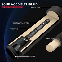 OKHEALING Tongkat Biliar Serat Karbon Berkualitas Tinggi dengan Sambungan Baja Tahan Karat-Ujung 12.9mm untuk 9-Ball/Pool