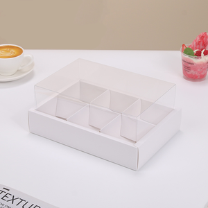 Vàng Lá Dập Nổi Cứng Nhắc Hộp Cho Cookie Cupcake <span class=keywords><strong>Macaron</strong></span> Món Tráng Miệng Xử Lý Thực Phẩm Đám Cưới Bánh Bao Bì 2/4/6/9 Ngăn Bánh Hộp - Product Image 4