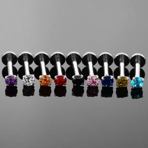 Roestvrijstalen Labret Ring Prong Set Zirkoon Oor Kraakbeen Stud Tragus Helix <span class=keywords><strong>Piercing</strong></span> Oorbel Lip Monroe <span class=keywords><strong>Piercing</strong></span> Sieraden - Product Image 6