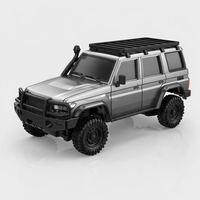 Coche Teledirigido Todoterreno RC Rock Crawler a Escala 1/43, 2.4G, 4WD, con Control por App, Dirección Totalmente Proporcional, Perilla de Velocidad, Luces y Neumático de Repuesto Reemplazable