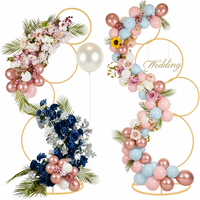 Support de toile de fond en forme d'arche de ballons floraux, support de toile de fond rond pour centre de table de mariage, décoration de fond pour cérémonie de baby shower