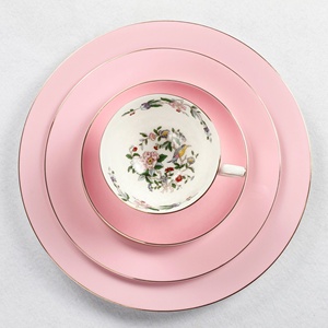 ชุดถ้วยชาพอร์ซเลนมาใหม่ชุดถ้วยกาแฟจานเค้กลายครามแบบยุโรป - Product Image 2