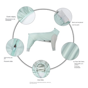 Verão Cool-Feeling <span class=keywords><strong>Pet</strong></span> roupas para cães grandes anti-sujeira ao ar livre proteção solar sólido quatro patas Vestuário para Samoyed Ouro
