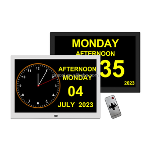 Pros 15 "calendrier numérique jour réveil démence horloge numérique analogique rappels médicaux télécommande personnes âgées <span class=keywords><strong>Alzheimer</strong></span> - Product Image 1