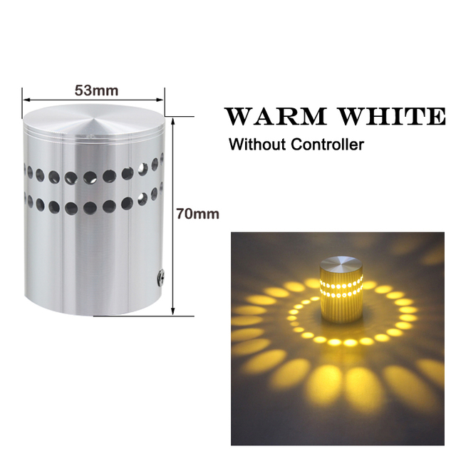 Contemporary 3W RGB LED Ceiling Light Sconce Indoor Lighting for Living Room School Warm White Emitting Color Changing Function