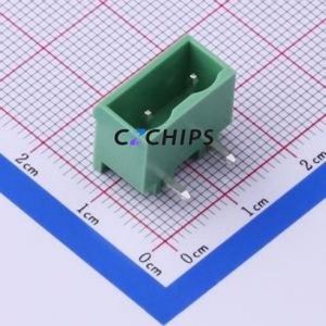 KF2EDGRC-7.62-2P Plug-in Terminal Block Bent Lead Through Hole,P=7.62mm Board-to-Board / Socket - Closed 1x2P 7.62mm Green - Product Image 1