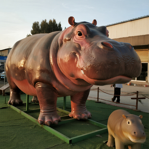 Ngoài trời Vườn Thú động vật Công viên Safari hà mã điêu khắc trang trí animatronic động vật - Product Image 3