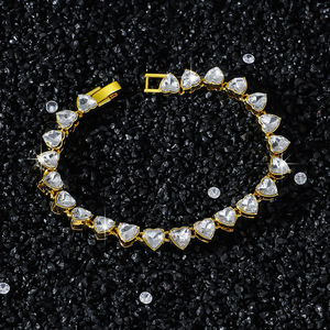 Pulsera de 8 mm de ancho con diseño de corazón de melocotón, estilo hip hop, moderna, versátil, para hombre, con personalidad, pulsera de corazón de melocotón, moda Tanjing - Product Image 4