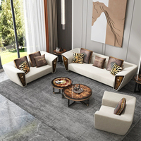 Ensemble de canapés modulaires en tissu de luxe italien, design moderne, pour petits appartements, bois massif, trois places, combinaison modulaire, hôtel