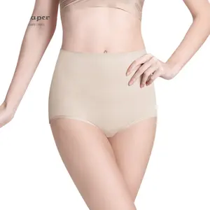 Japanese modal girls' underwear high elastic large size medium high waist  belly control seamless ladies briefs 2021 autumn and winter