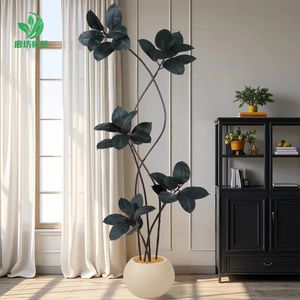 Plante <span class=keywords><strong>de</strong></span> feuillage <span class=keywords><strong>artificiel</strong></span> <span class=keywords><strong>Jumbo</strong></span> feuilles vertes réalistes Base robuste parfaite pour la maison <span class=keywords><strong>de</strong></span> bureau - Product Image 4