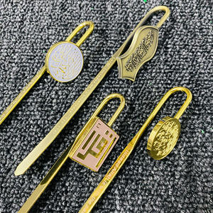 Groothandel op maat gemaakte Koran islamitische metalen promotionele messing lange bladwijzers met kwastjes - Product Image 2